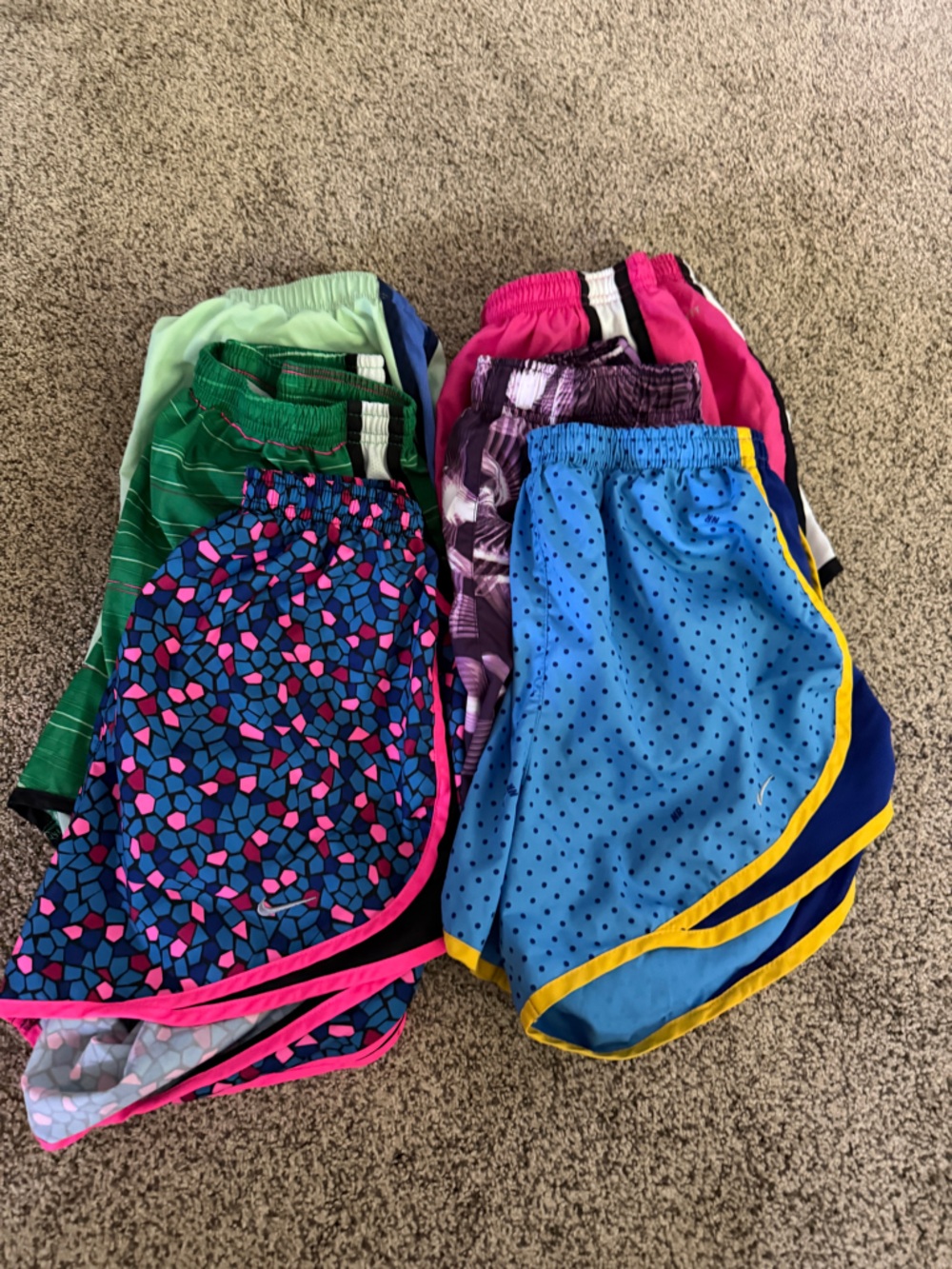 6 pairs of Nike Tempo Women's  Shorts